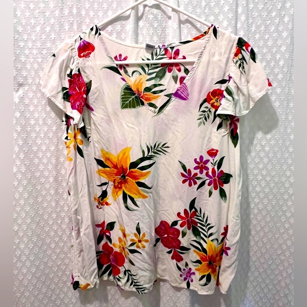 Womens Old Navy Floral Top Size M